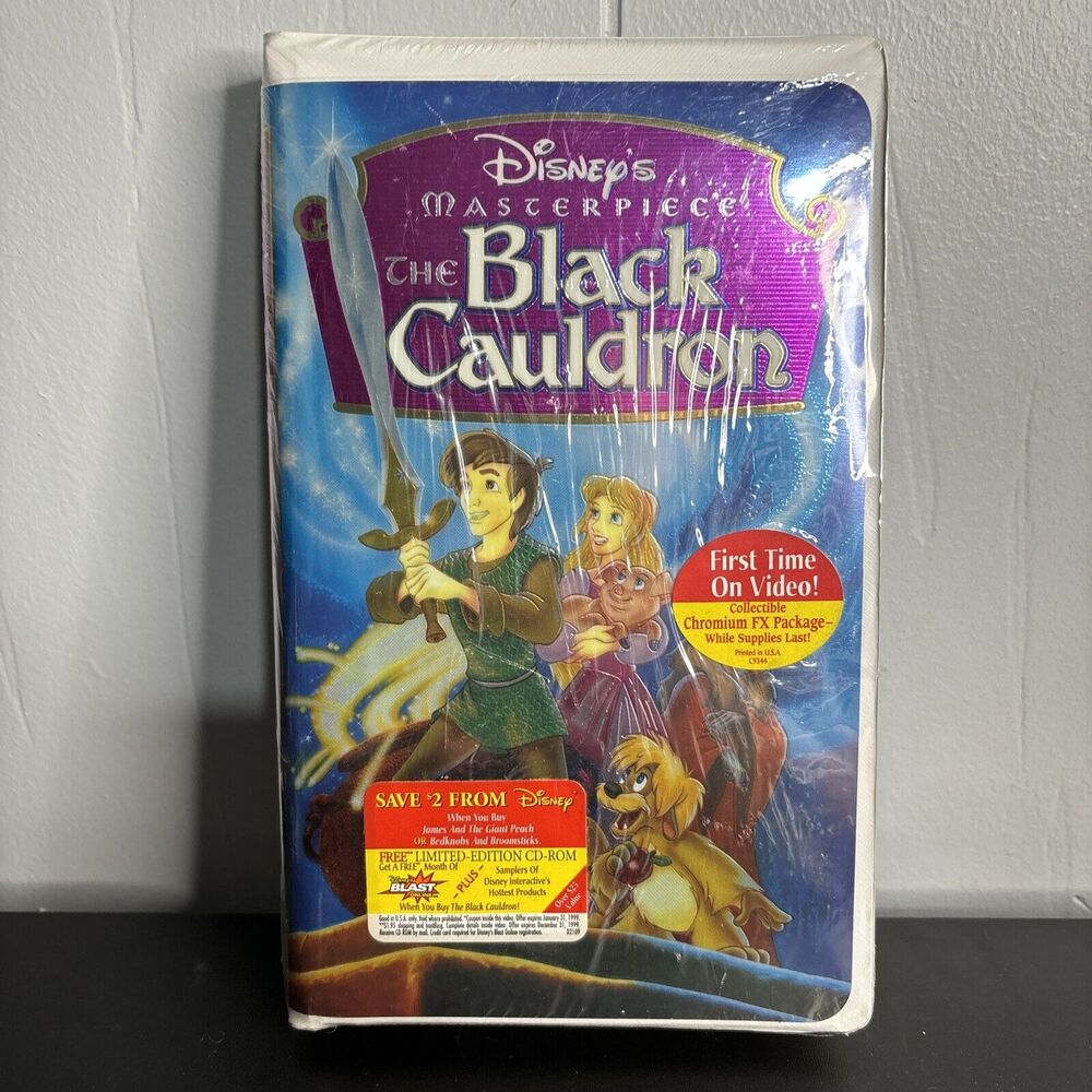 The Black Cauldron VHS Disney's Masterpiece First Edition Sealed